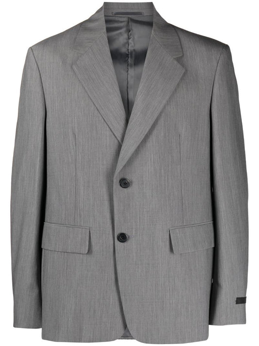 Grey Tailored Single Breasted Blazer