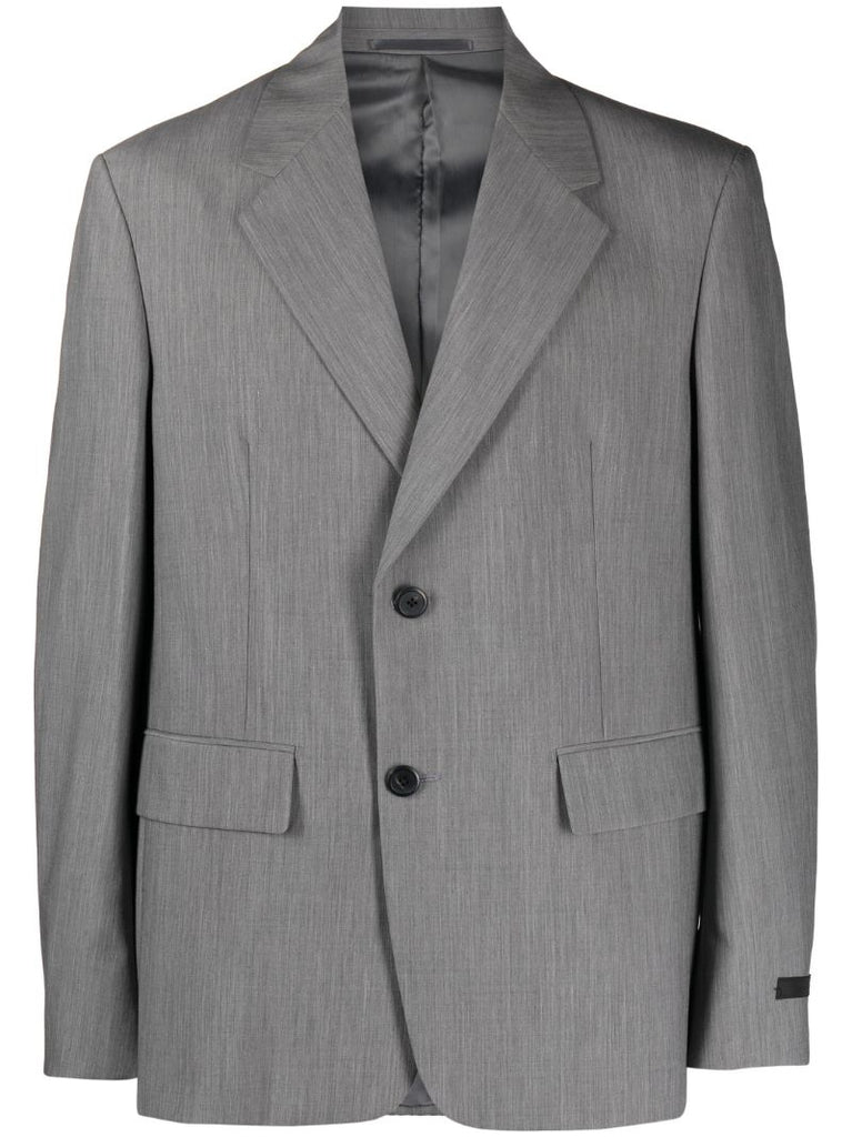 Grey Tailored Single Breasted Blazer