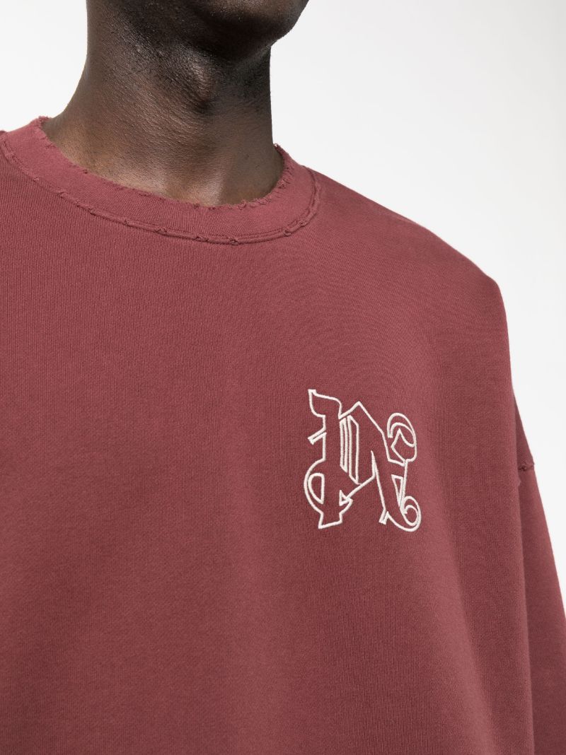 Red Monogram Cotton Sweatshirt