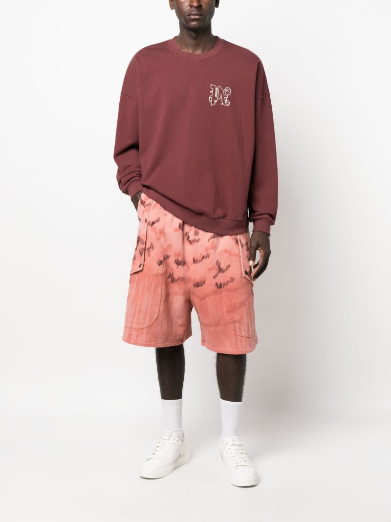 Red Monogram Cotton Sweatshirt