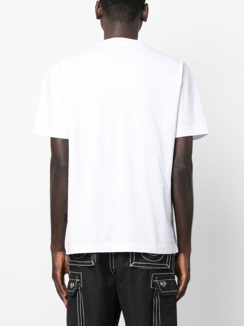White Sketchy-print Cotton T-shirt