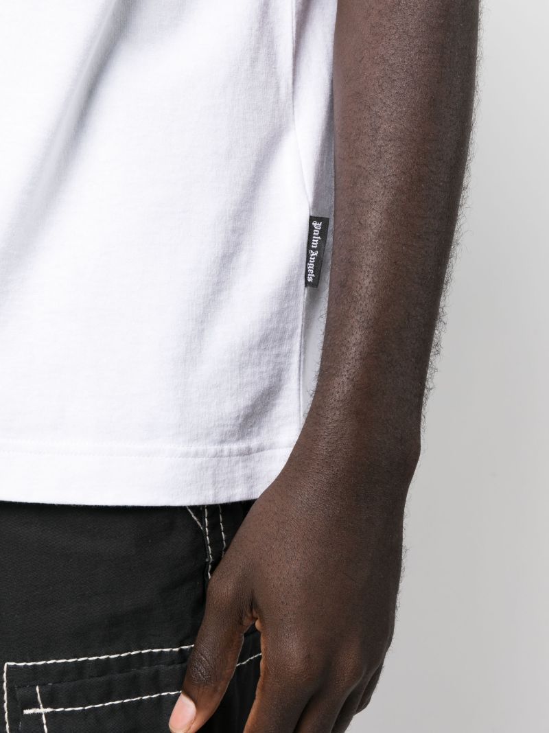 White Sketchy-print Cotton T-shirt