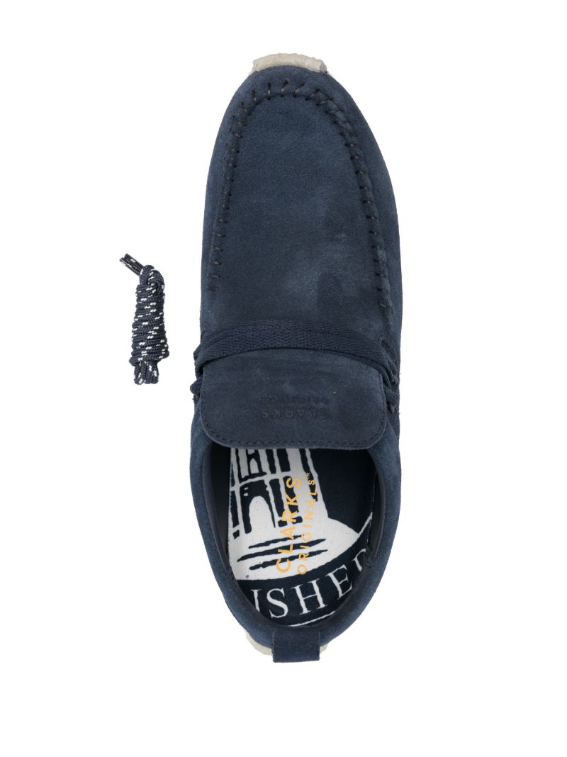 X Ronnie Fieg Blue 8th St Rossendale Suede Loafers