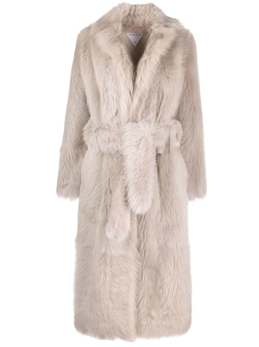 Beige Belted Waist Coat