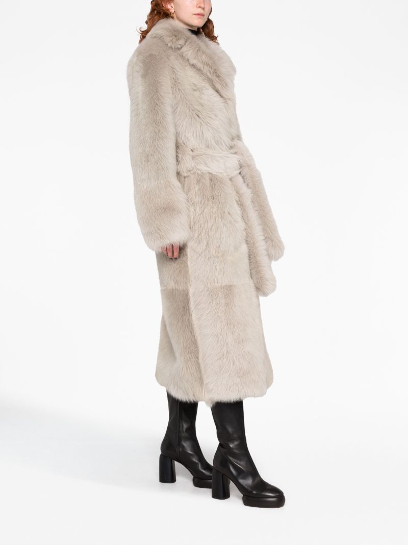 Beige Belted Waist Coat
