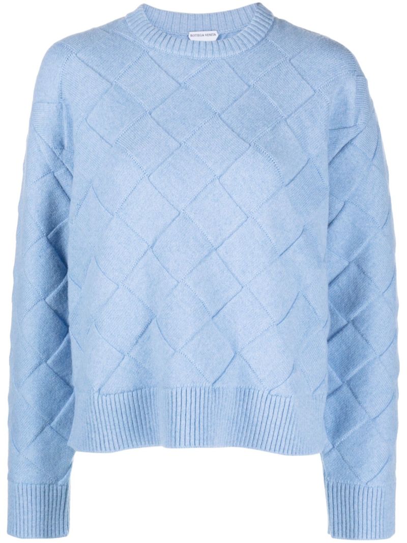 Blue Intrecciato Jumper