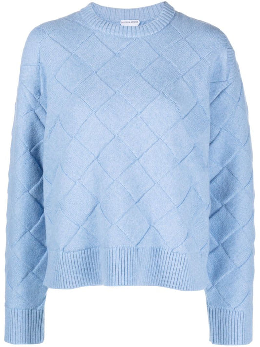 Blue Intrecciato Jumper