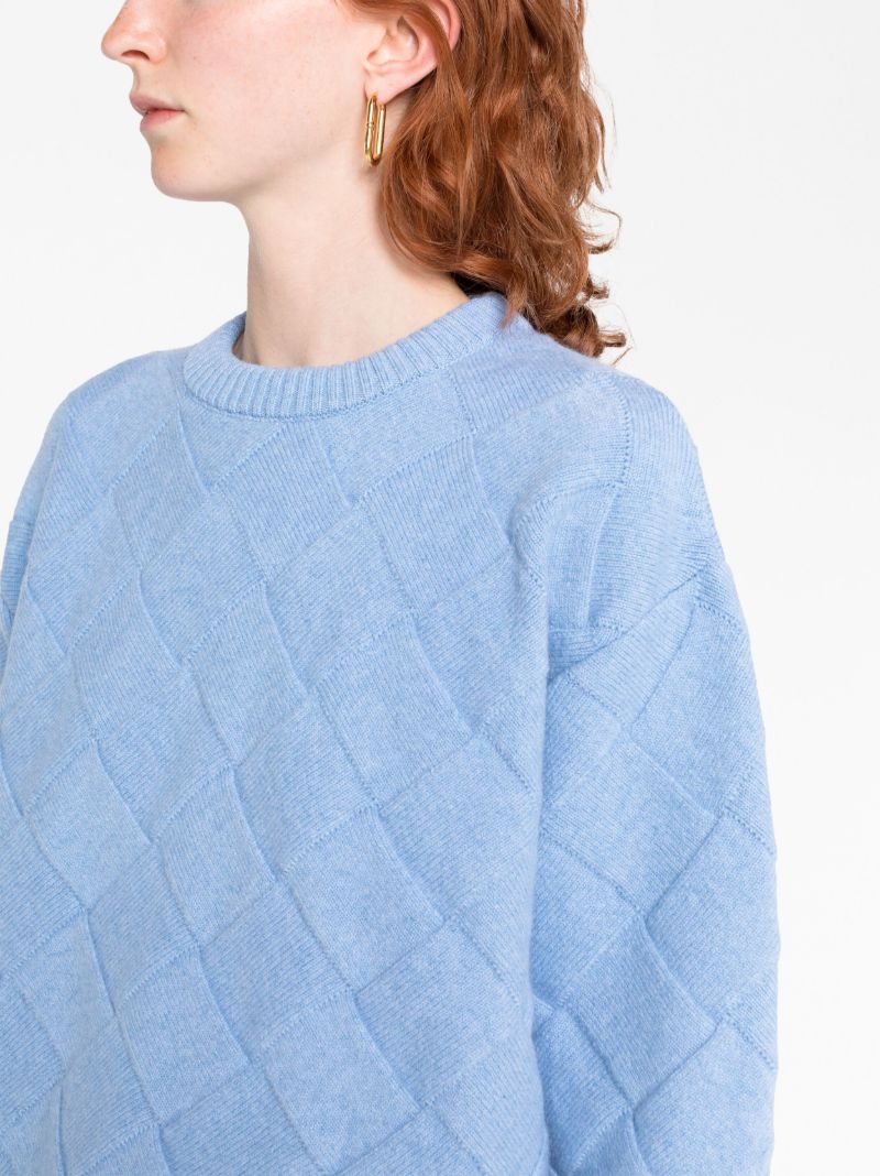 Blue Intrecciato Jumper