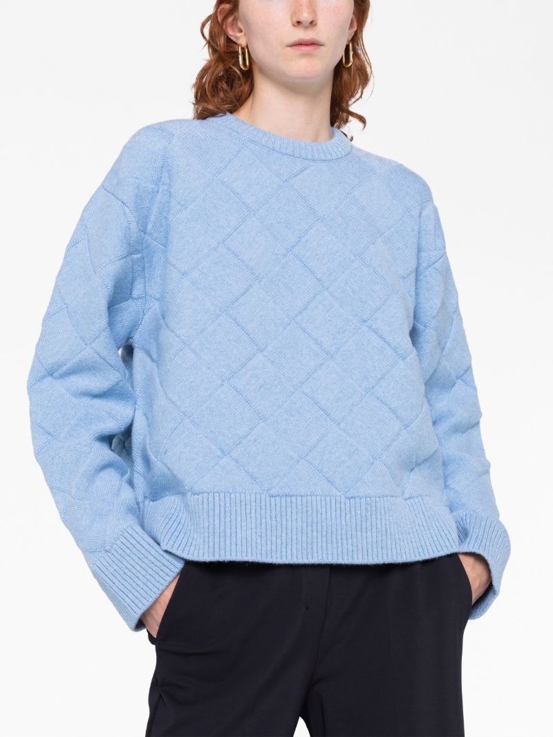Blue Intrecciato Jumper