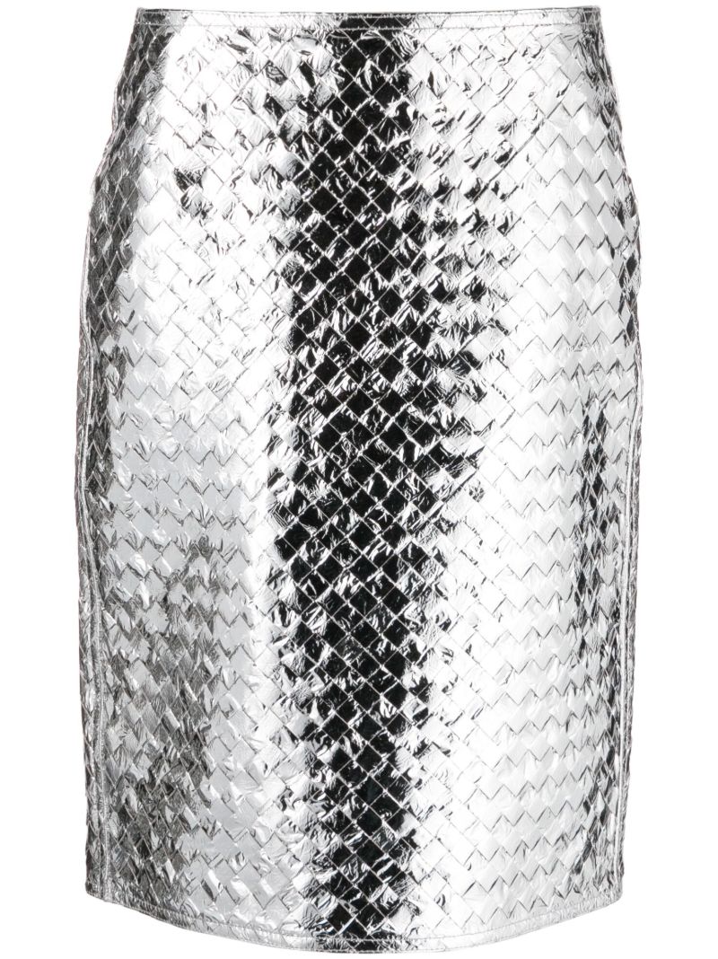 Silver High Waisted Skirt