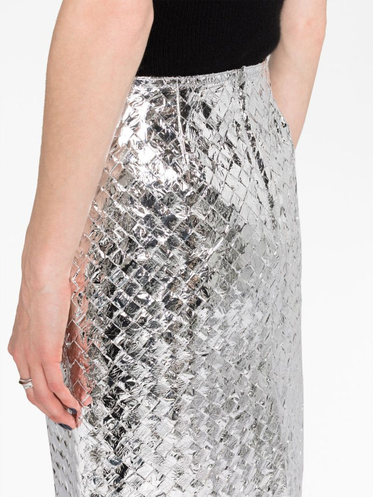 Silver High Waisted Skirt
