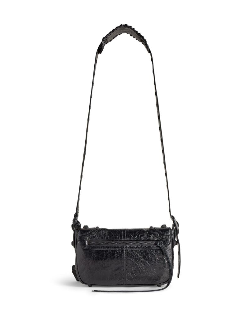 Black Le Cagole Leather Shoulder Bag