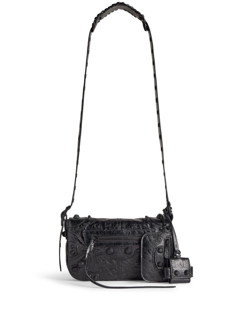 Black Le Cagole Leather Shoulder Bag