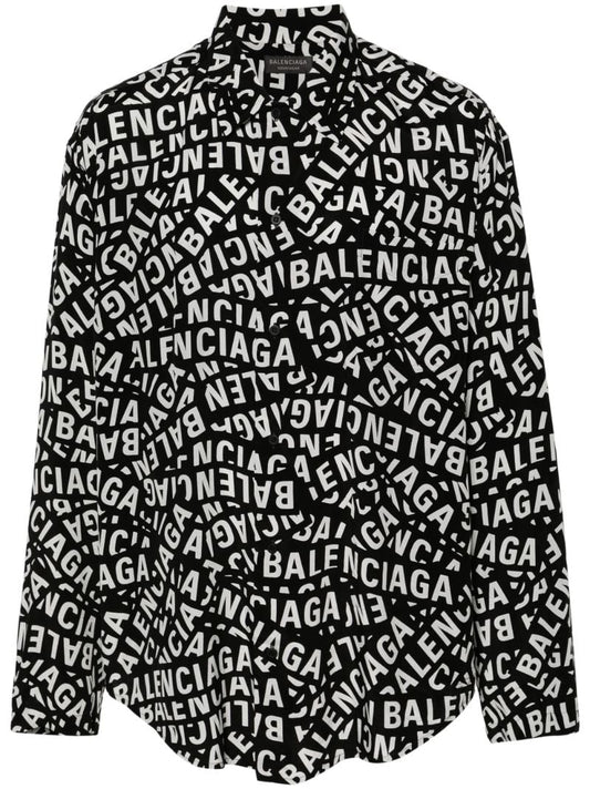 Black Logo Tape Shirt