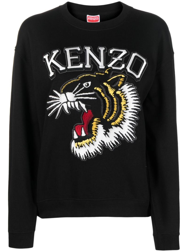 Black Varsity Jungle Cotton Sweatshirt
