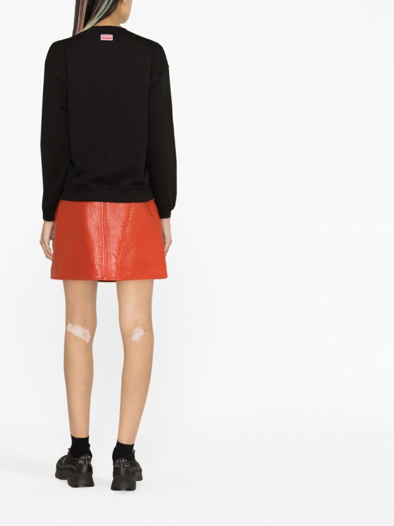 Black Varsity Jungle Cotton Sweatshirt