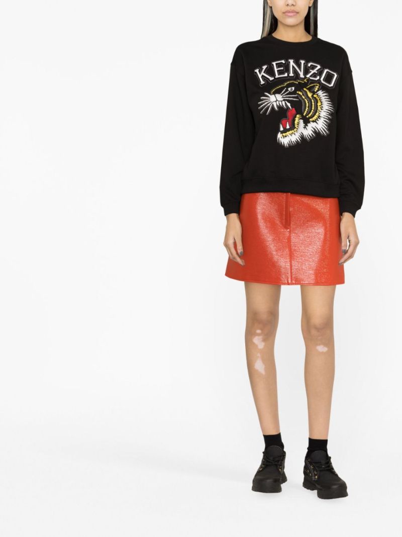 Black Varsity Jungle Cotton Sweatshirt