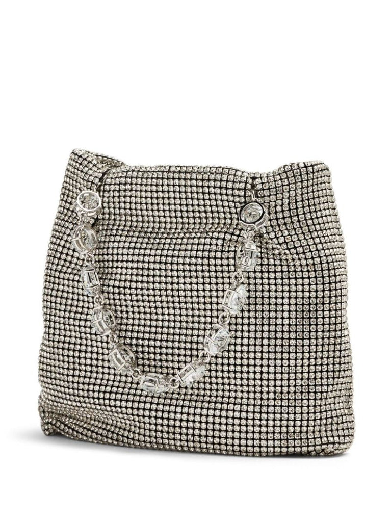Silver-tone Galactic Small Crystal Tote Bag