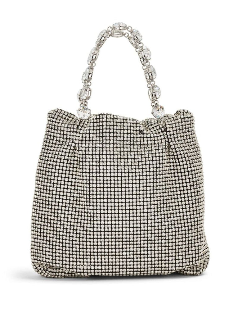 Silver-tone Galactic Small Crystal Tote Bag