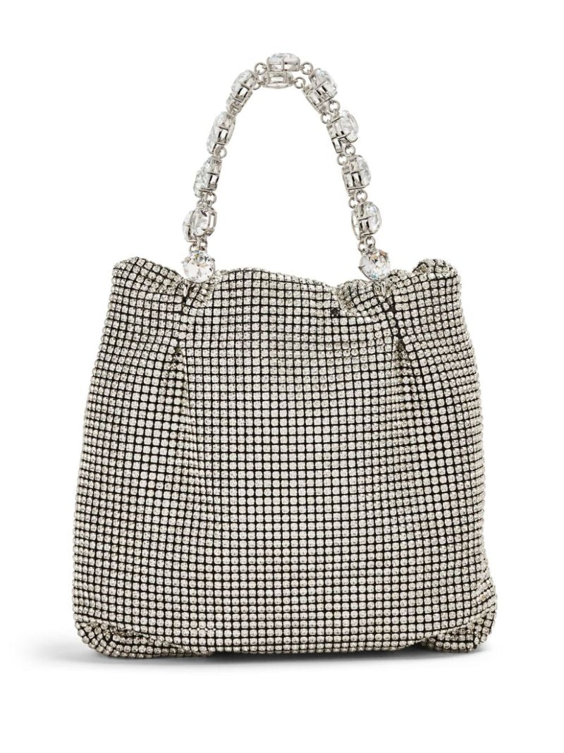 Silver-tone Galactic Small Crystal Tote Bag
