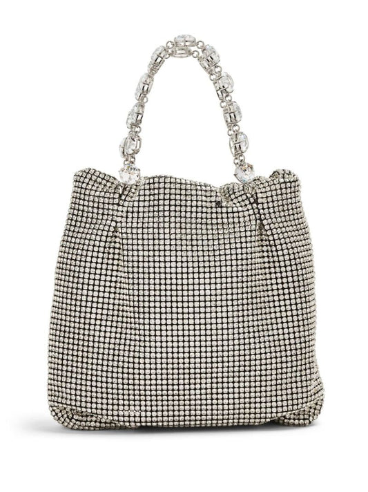Silver-tone Galactic Small Crystal Tote Bag