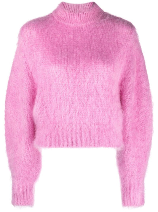 Pink Puff-sleeve Sweater