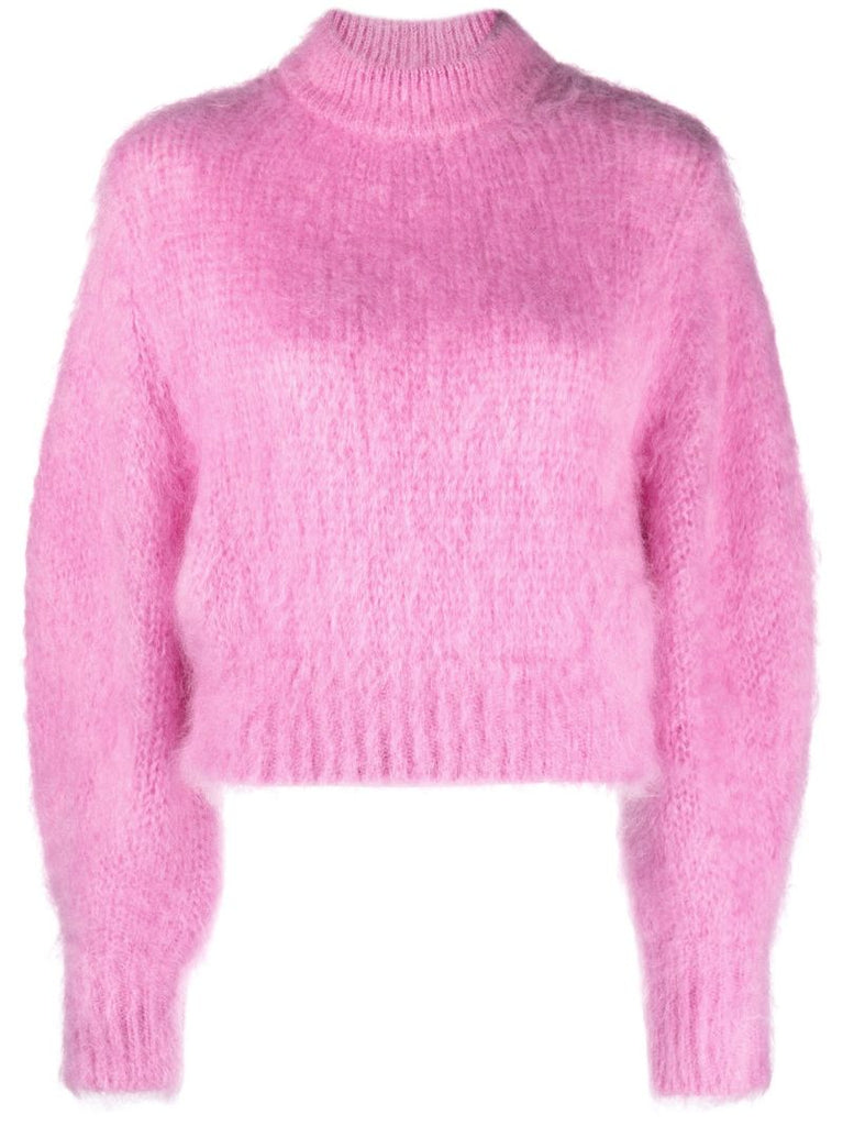 Pink Puff-sleeve Sweater