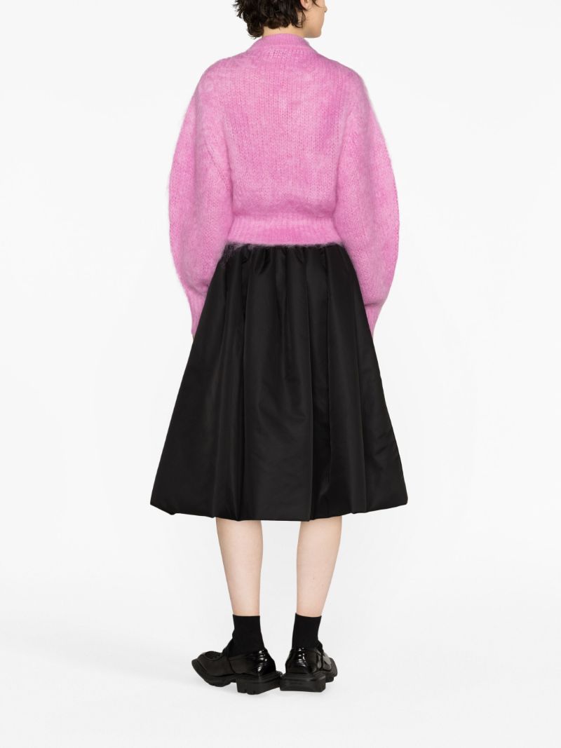 Pink Puff-sleeve Sweater