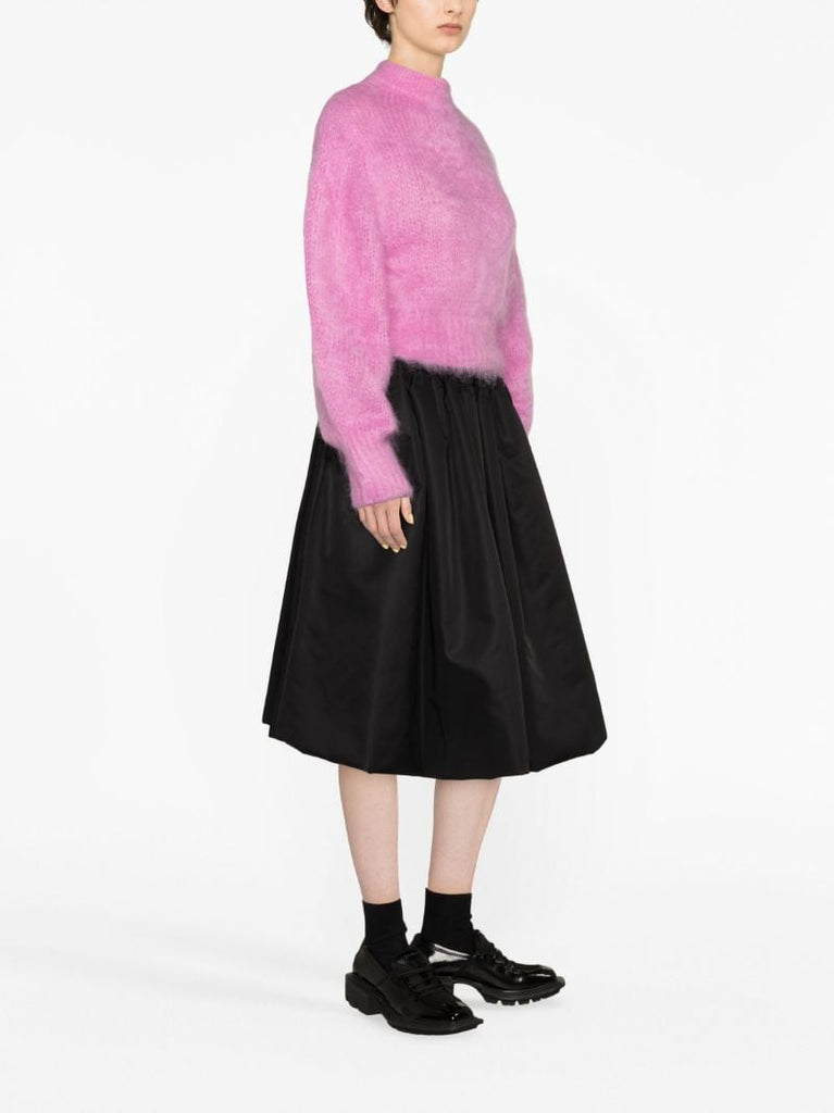 Pink Puff-sleeve Sweater