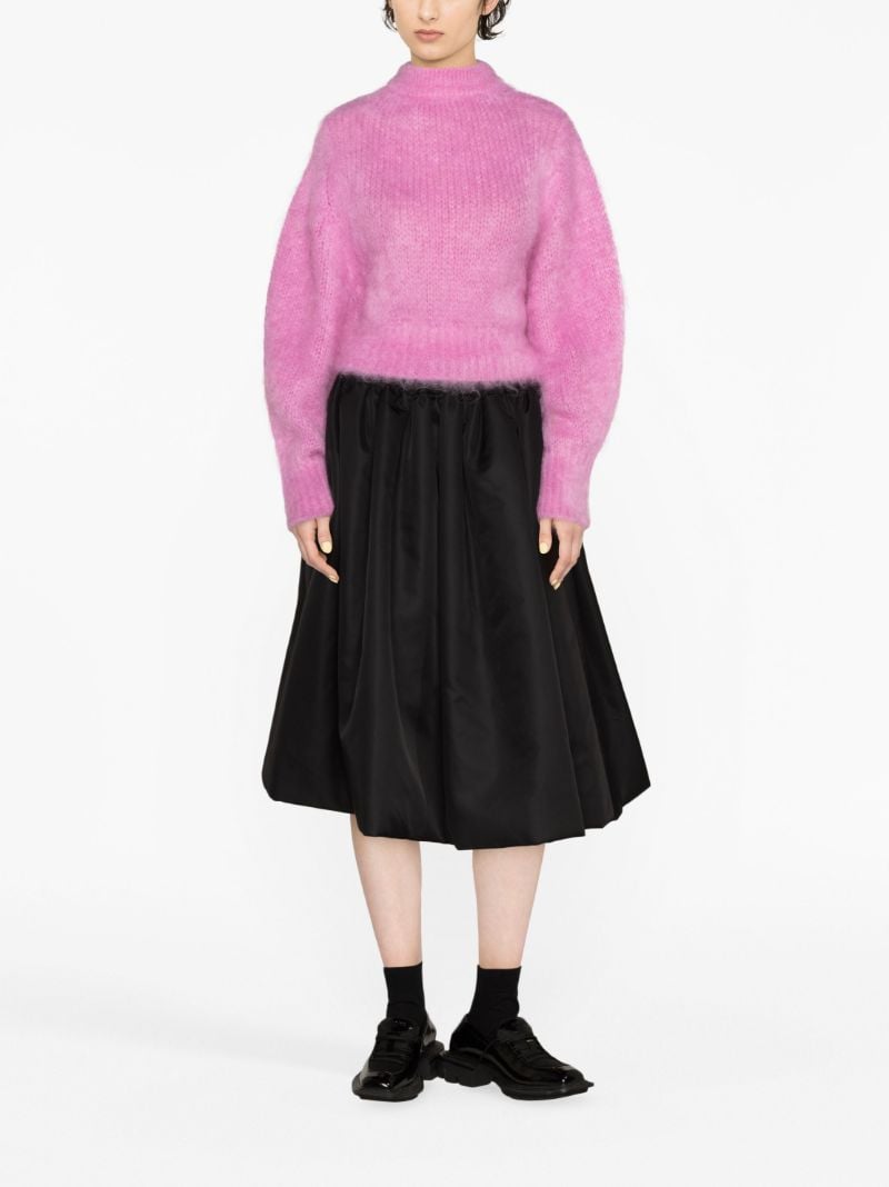 Pink Puff-sleeve Sweater