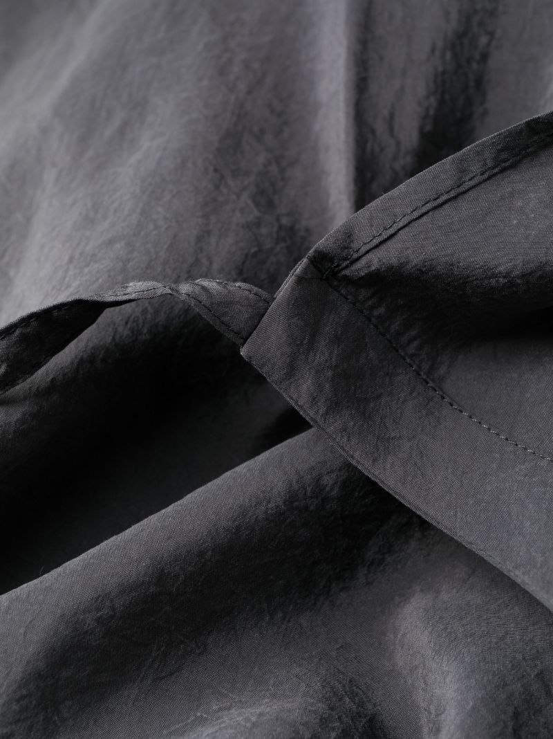 Grey Wrap-front Shirt Dress