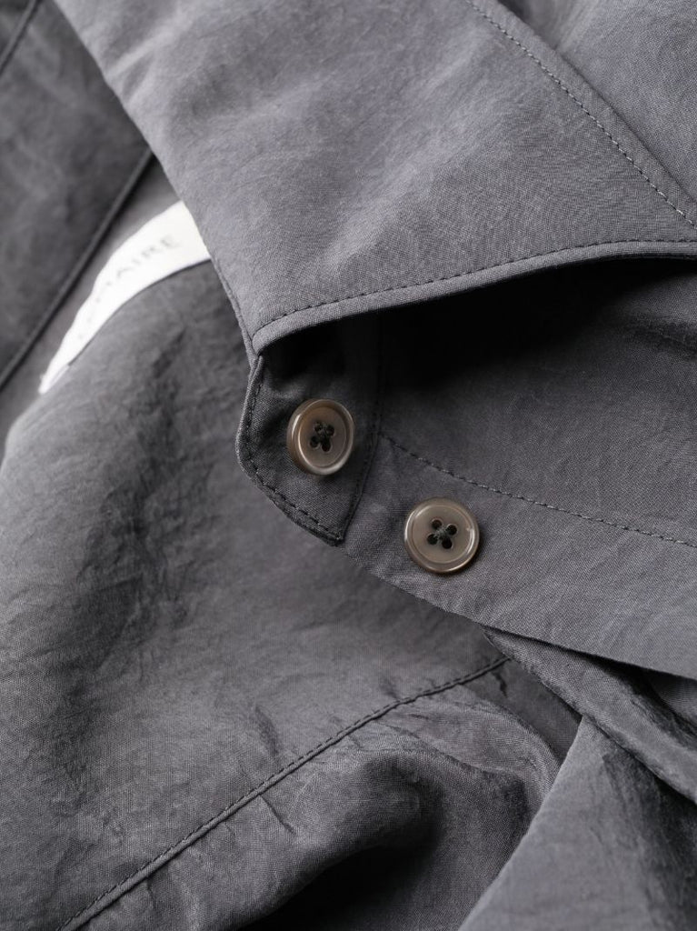 Grey Wrap-front Shirt Dress