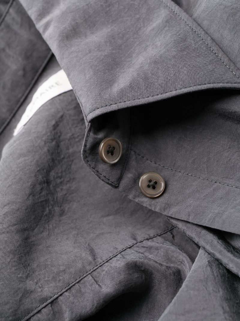 Grey Wrap-front Shirt Dress