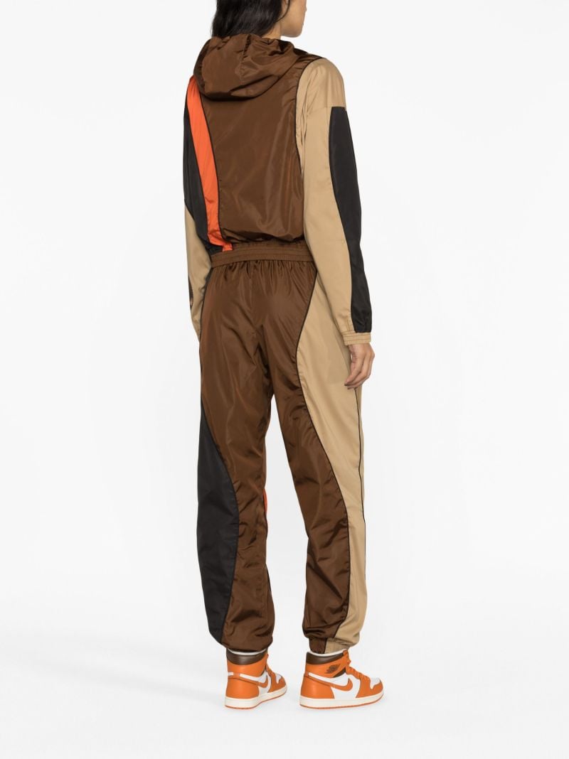 Brown Idi Panelled Hooded Jacket