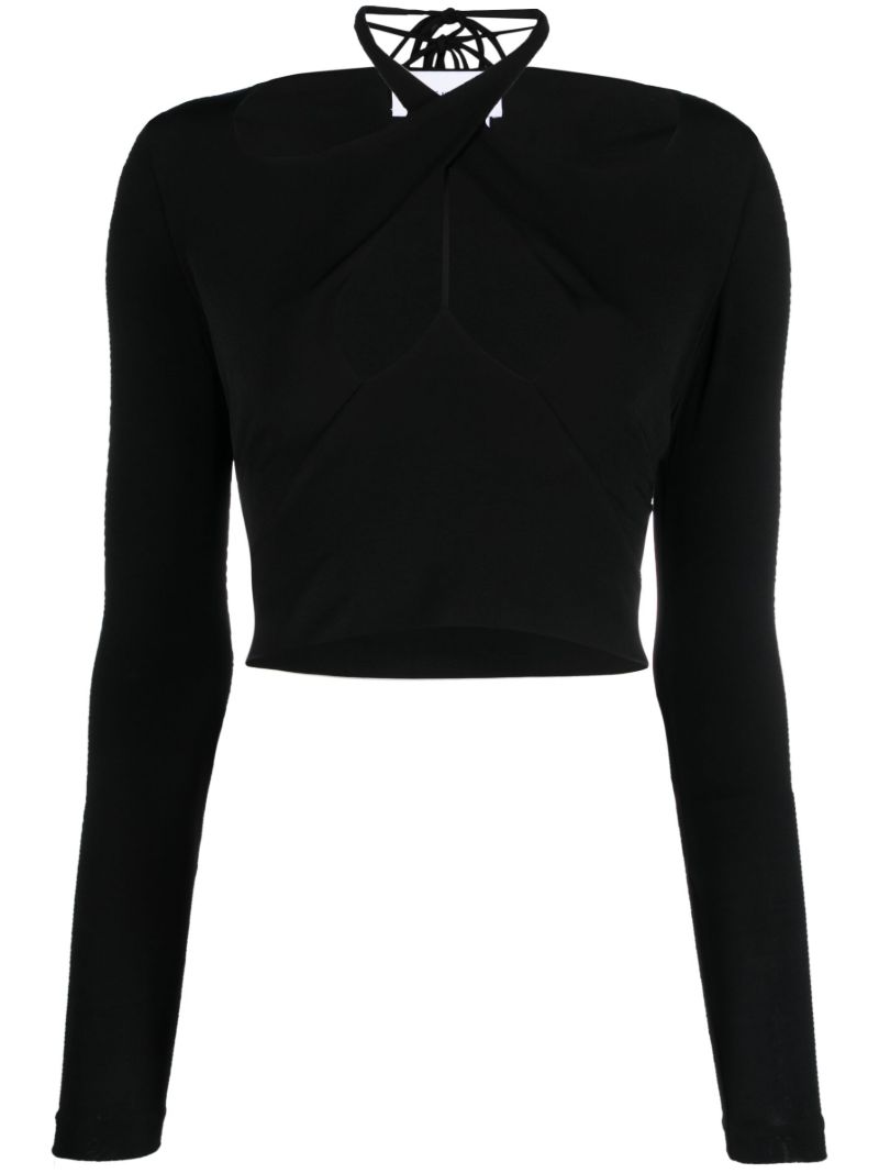 Black Halterneck Crop Top
