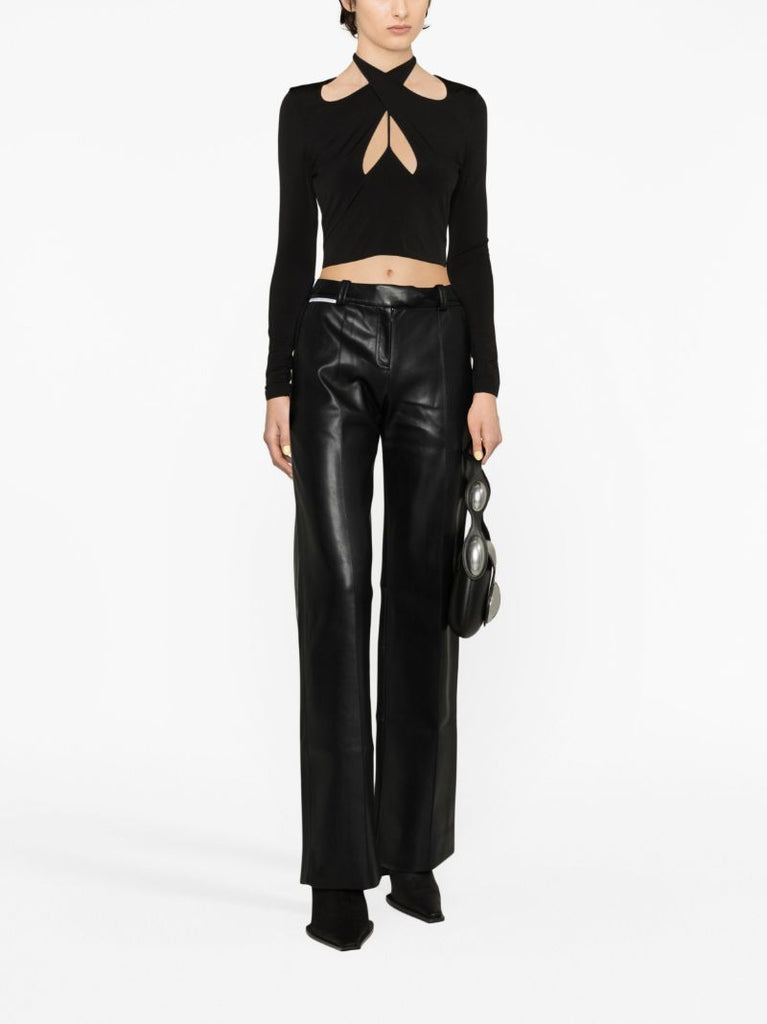 Black Halterneck Crop Top
