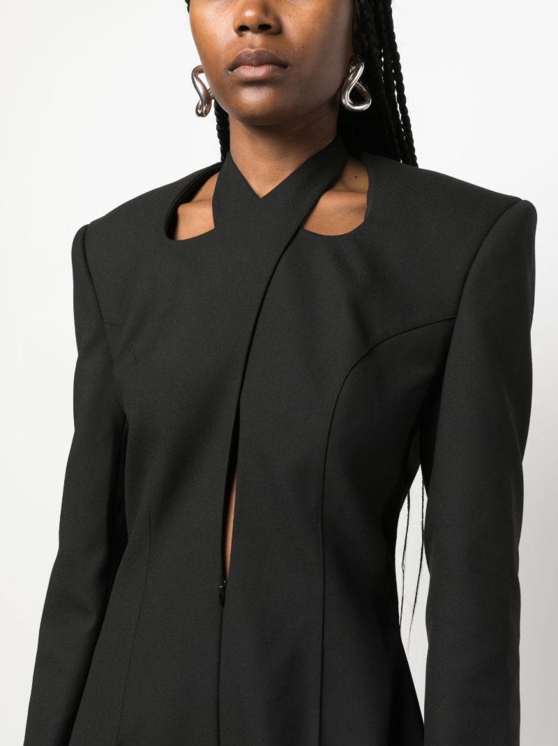 Black Cut-out Straight-leg Jumpsuit
