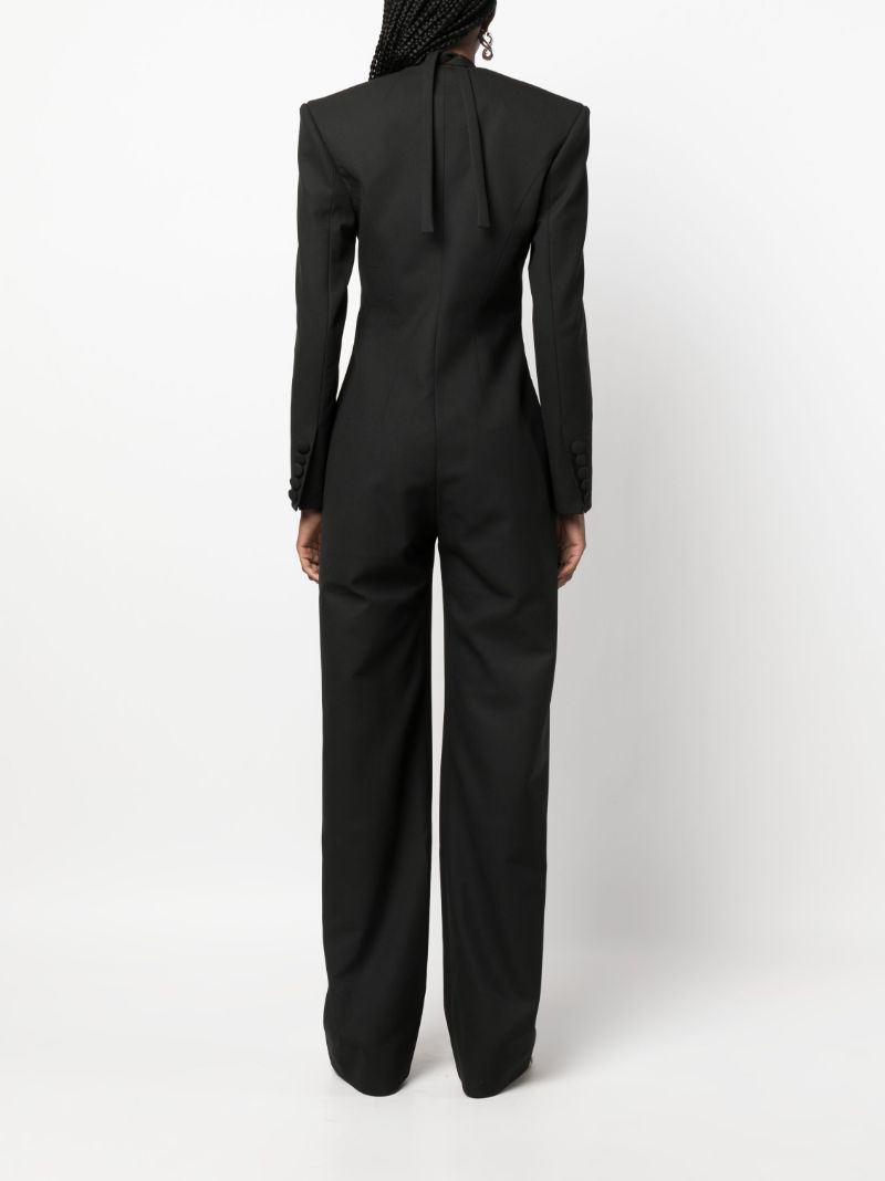Black Cut-out Straight-leg Jumpsuit