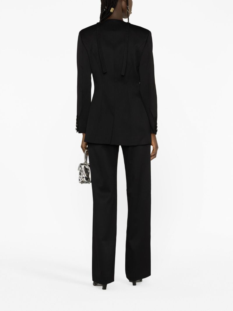 Black Cut-out Wool Blazer