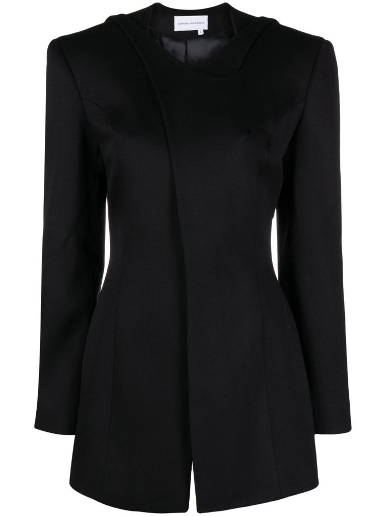 Black Cut-out Wool Blazer