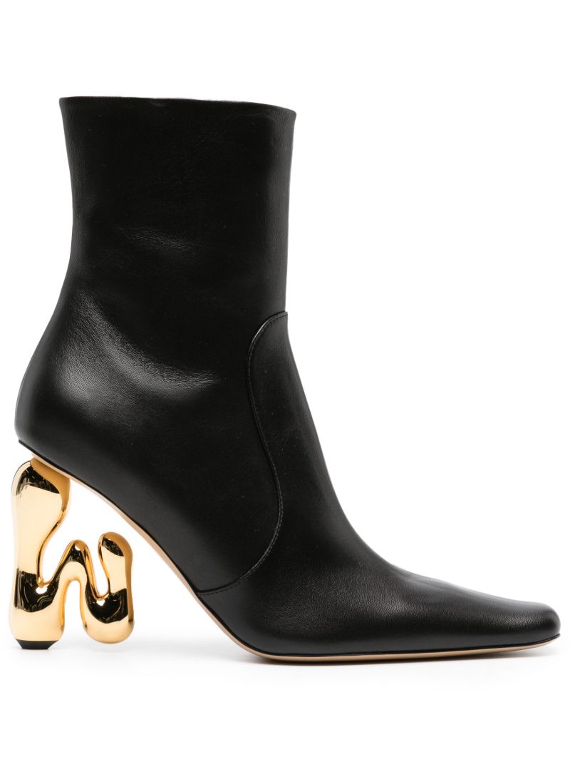 Black Bubble 105 Leather Boots