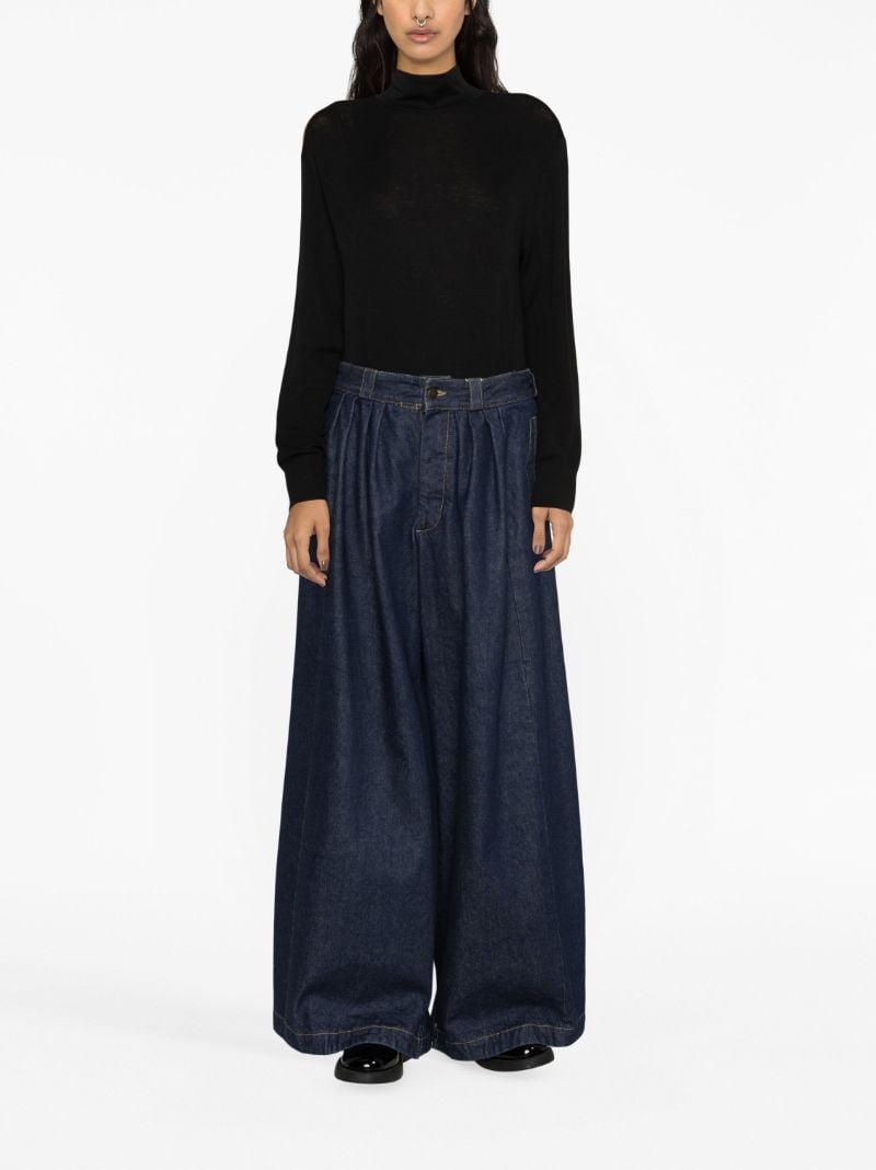 Black Roll-neck Wool Sweater