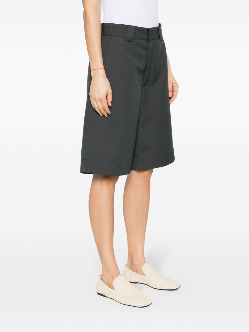 Grey Cotton-blend Shorts