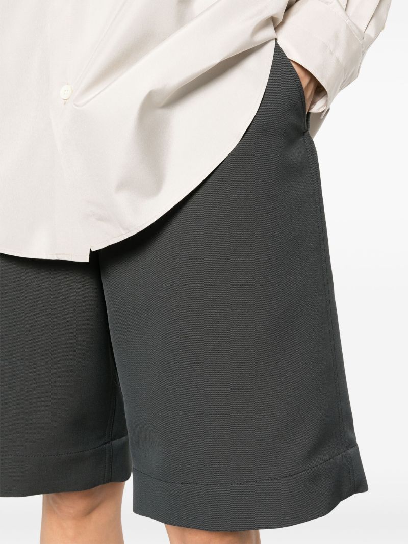 Grey Cotton-blend Shorts