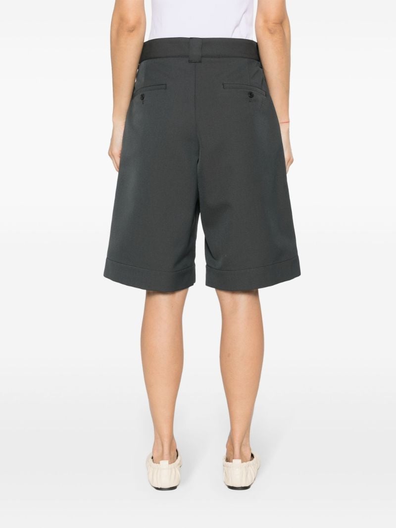 Grey Cotton-blend Shorts