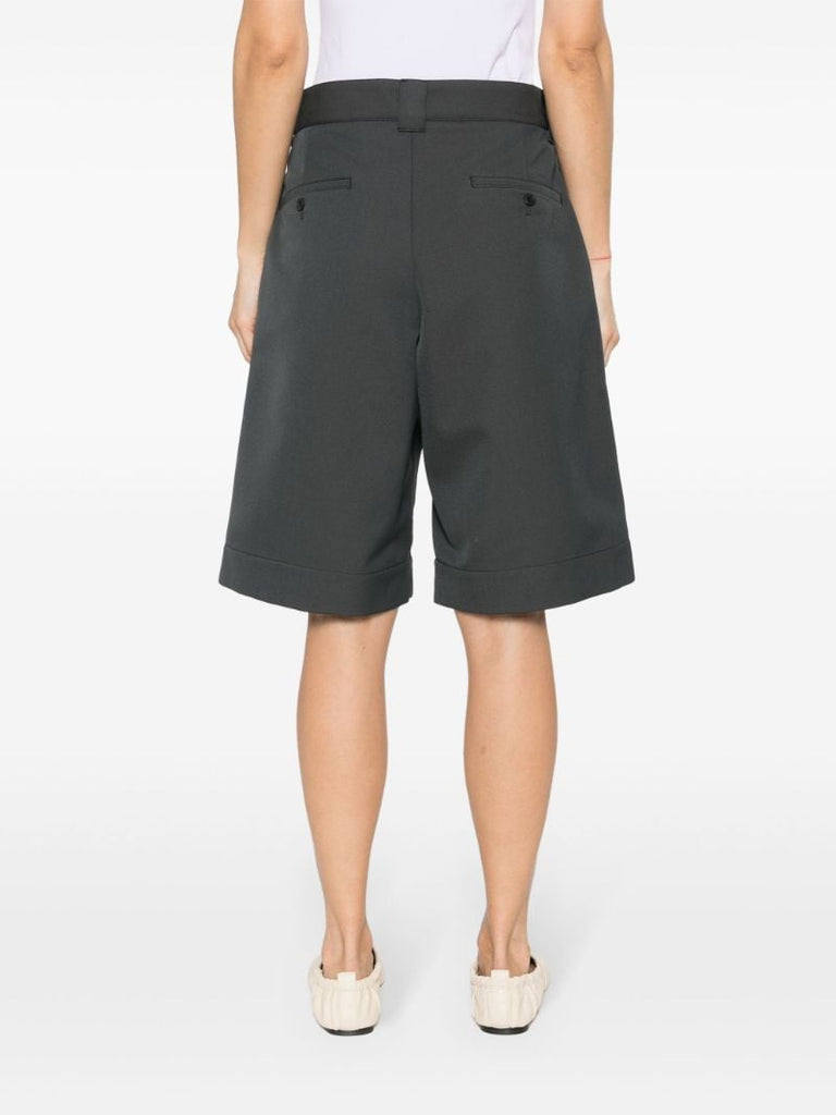 Grey Cotton-blend Shorts