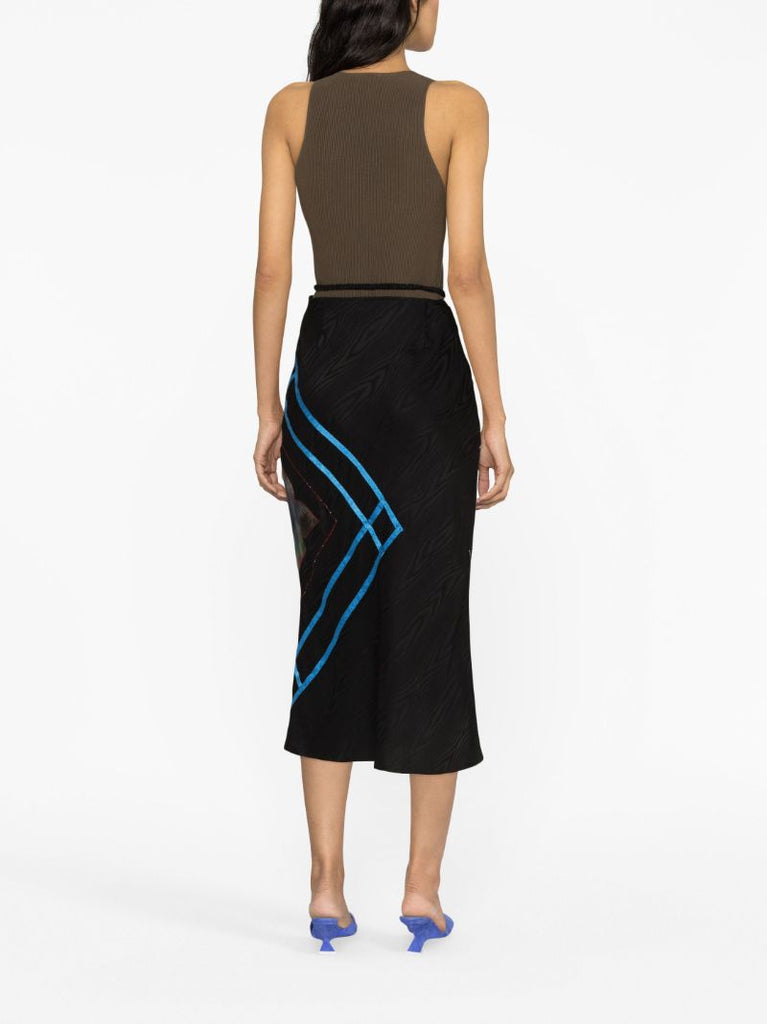Black Clover Midi Skirt