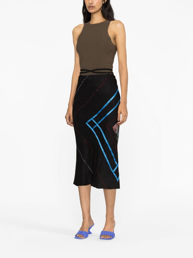 Black Clover Midi Skirt