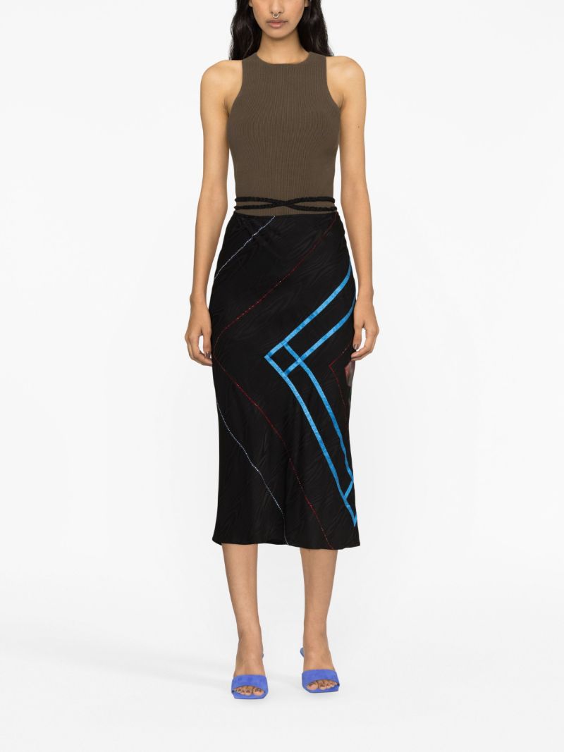 Black Clover Midi Skirt