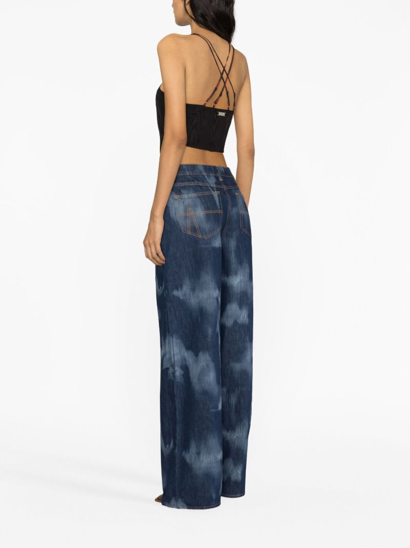 Blue Signature Wide-leg Jeans